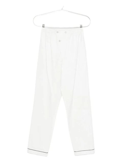 Prada button-fastening cupro trousers - White