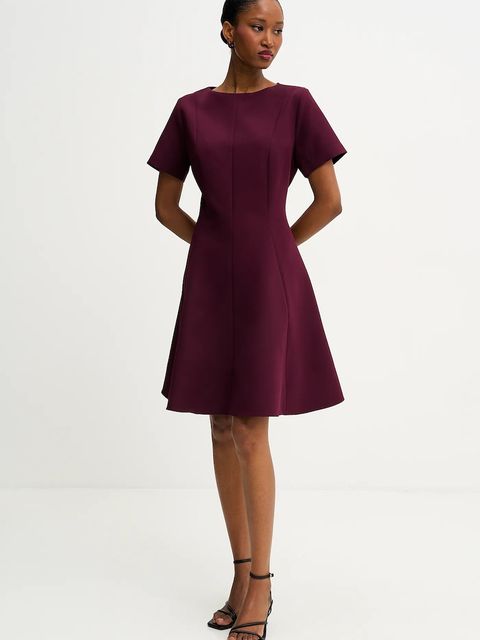 Answear.LAB sukienka kolor bordowy mini rozkloszowana - zdjęcie produktu nr 2