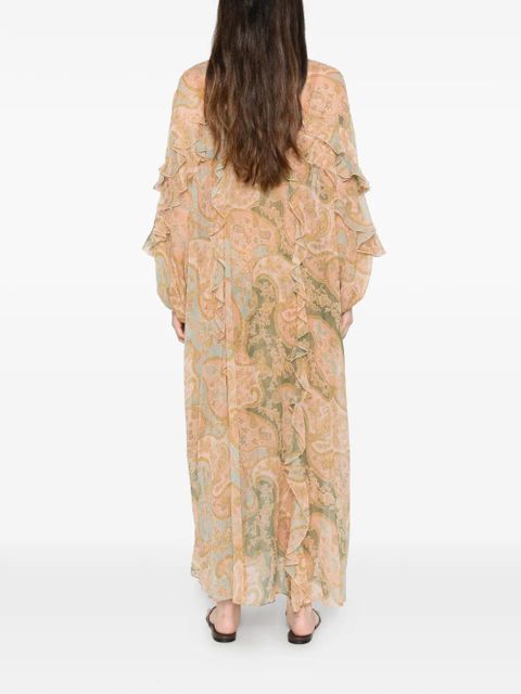 ZIMMERMANN Luna Flutter ruffled paisley dress - Neutrals