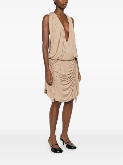 Christopher Esber Shibari ruched midi dress - Neutrals