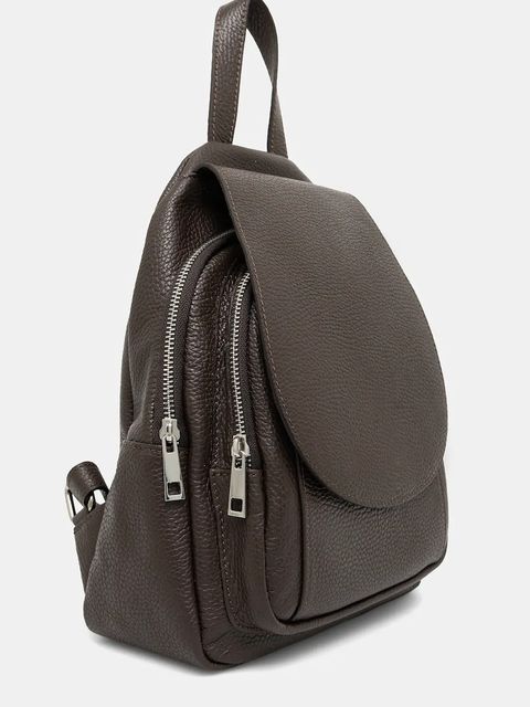 Answear.LAB plecak skórzany damski kolor brązowy mały gładki