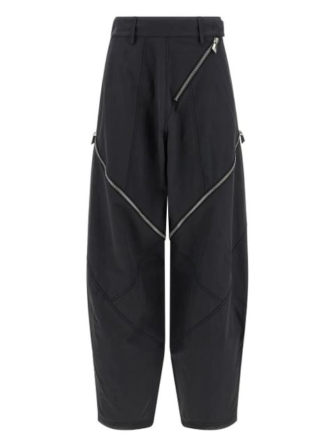 The Attico zip-details tapered trousers - Black - zdjęcie produktu nr 1