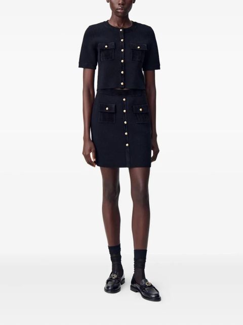 Claudie Pierlot ribbed-knit button cardigan - Black - zdjęcie produktu nr 2