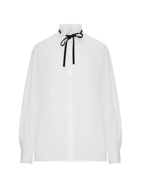 Valentino Garavani ruffled tie-detail shirt - White - zdjęcie produktu nr 1