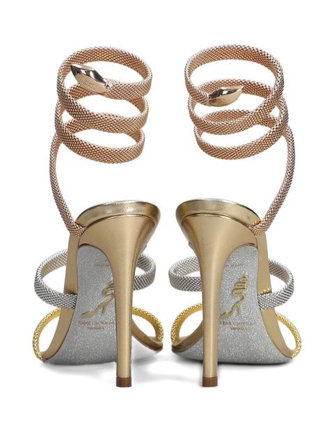 René Caovilla 105mm Trigold sandals