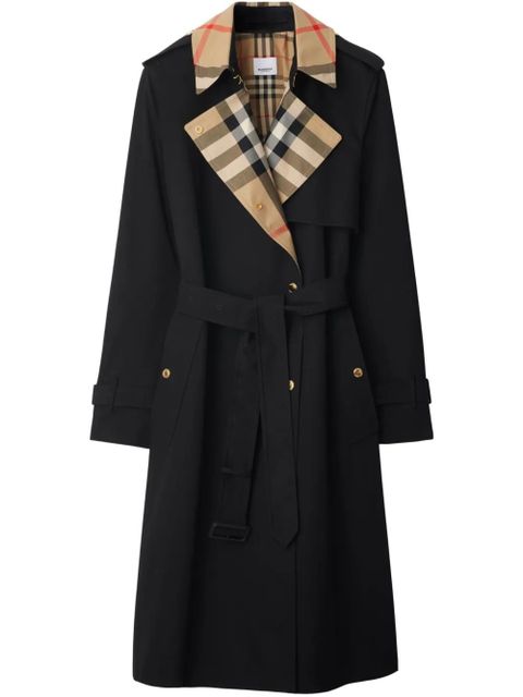Burberry Long Check trench coat - Black - zdjęcie produktu nr 1