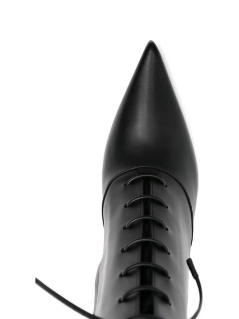 Gianvito Rossi 85mm lace-up pointed-toe boots - Black