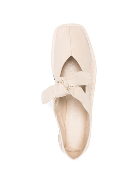 Hereu knotted-upper flat pumps - Neutrals