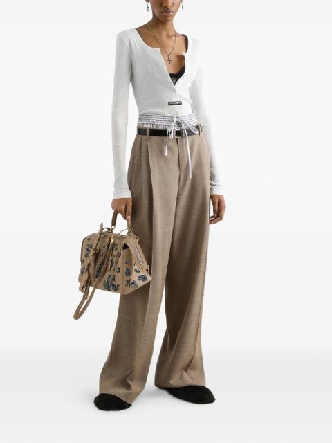 Dolce & Gabbana ribbed cotton serafino T-shirt - White - zdjęcie produktu nr 2