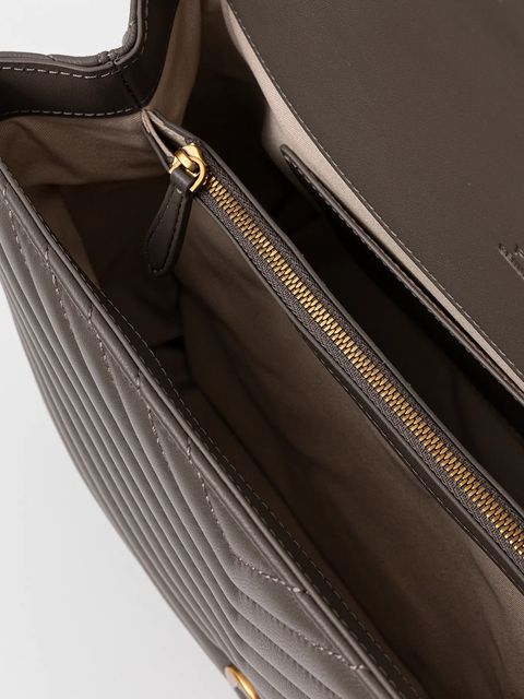 Pinko torebka skórzana kolor szary 100042 A0GK