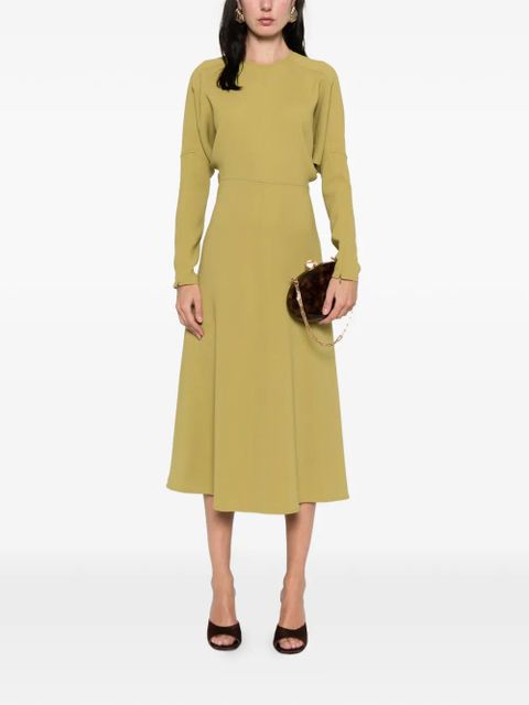 Victoria Beckham Dolman long-sleeve midi dress - Green - zdjęcie produktu nr 2