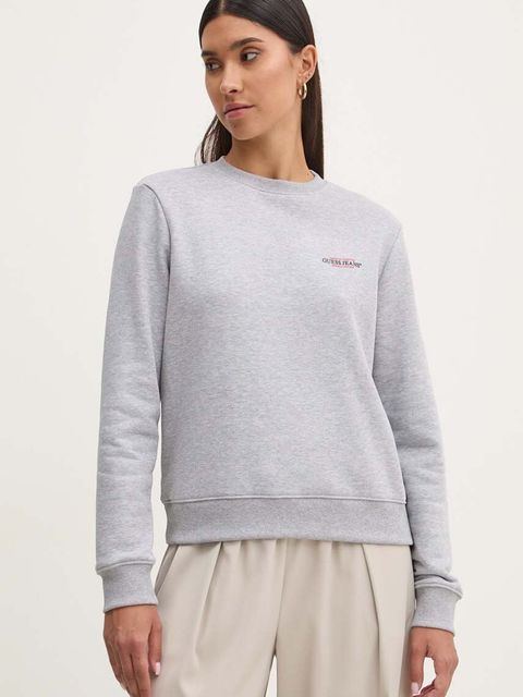 Guess Jeans bluza damska kolor szary z nadrukiem W4YQ07 KC811