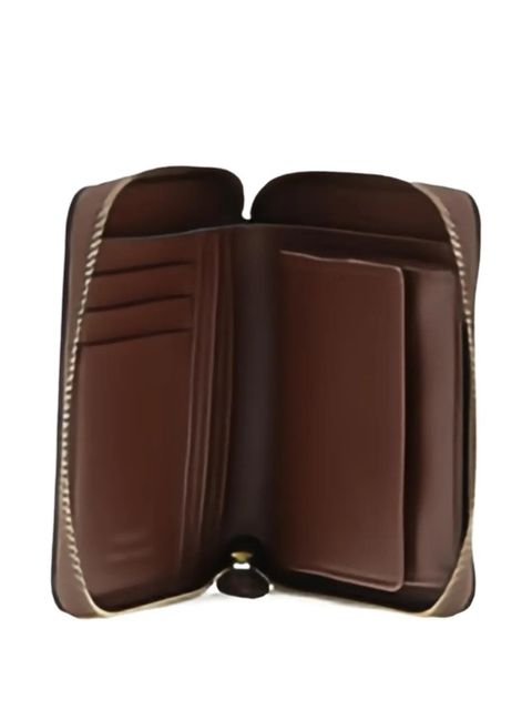 PINKO emblem zip taylor wallet - Brown