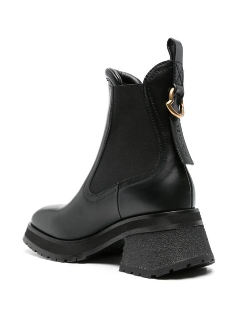 Moncler Gigi 70mm leather Chelsea boots - Black