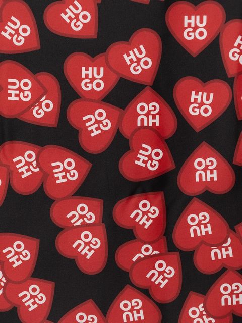 HUGO chusta damska kolor czarny wzorzysta 50535470 - zdjęcie produktu nr 2