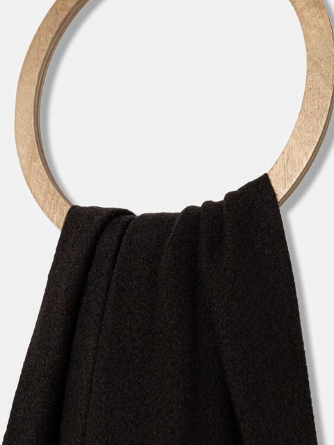 Answear.LAB szalik z wełną damski kolor brązowy gładki - zdjęcie produktu nr 2