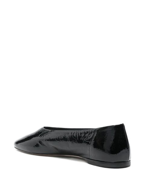 TOTEME leather ballerina shoes - Black