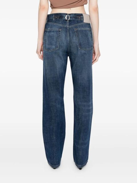 Aya Muse buckled straight leg jeans - Blue - zdjęcie produktu nr 2