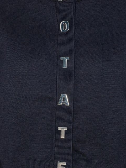 ROTATE BIRGER CHRISTENSEN letter firm knit cardigan - Blue