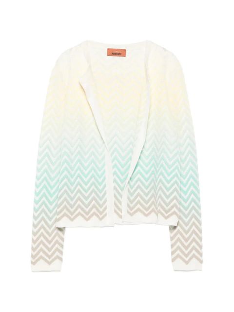 Missoni zigzag-pattern cardigan - Neutrals - zdjęcie produktu nr 1