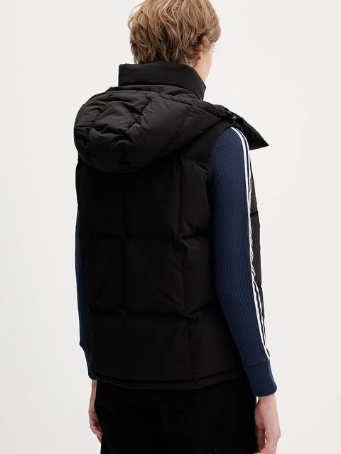 Tommy Jeans bezrękawnik puchowy kolor czarny zimowy DW0DW21627