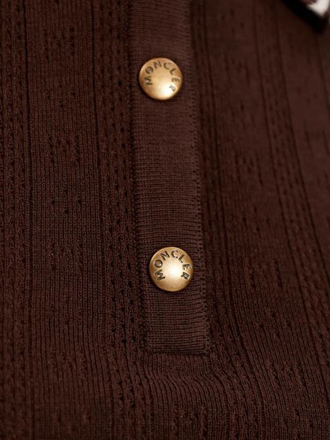 Moncler buttoned polo tops - Brown