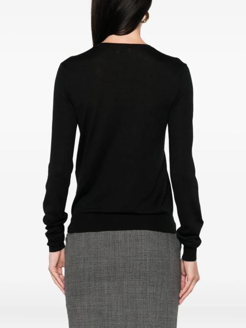 Saint Laurent crew-neck wool top - Black