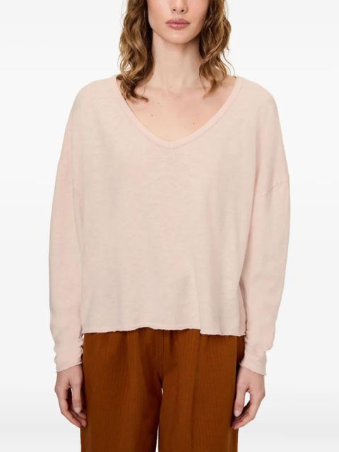 American Vintage Sonoma long-sleeve V-neck T-shirt - Pink - zdjęcie produktu nr 2