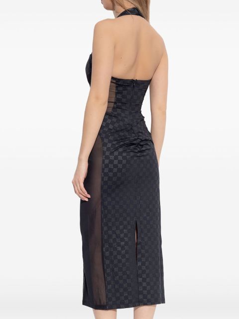 MISBHV logo-print midi dress - Black
