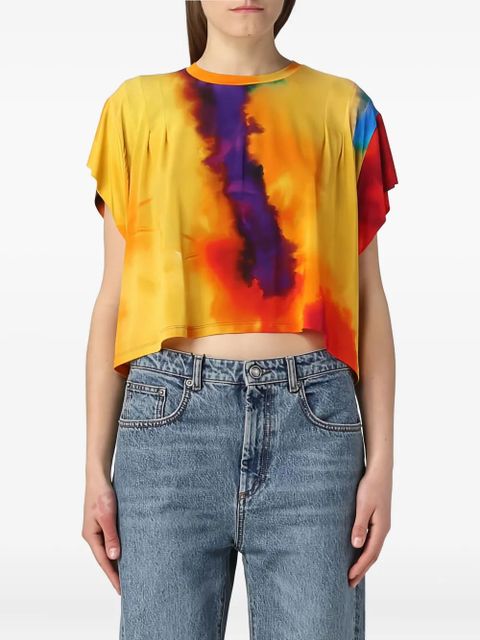 Rabanne tie-dye pleated T-shirt - Yellow - zdjęcie produktu nr 2