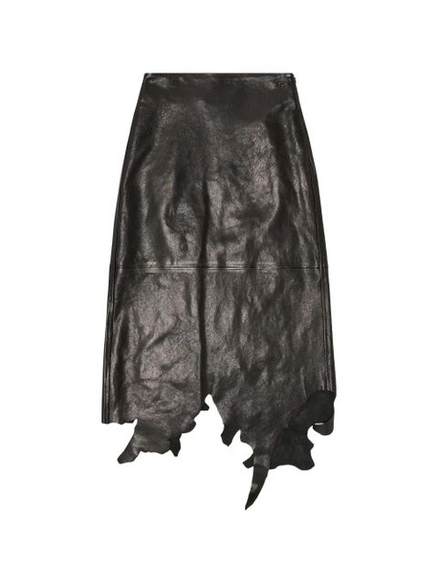 Diesel L-Torn panelled irregular-hem skirt - Black - zdjęcie produktu nr 1
