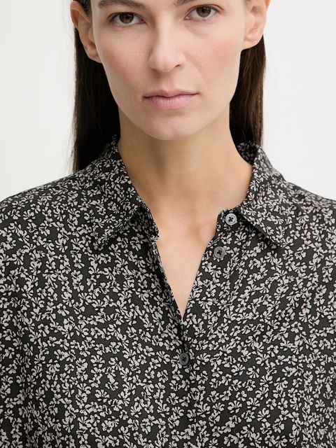 Marc O'Polo koszula damska kolor szary regular z kołnierzykiem klasycznym 510084742227