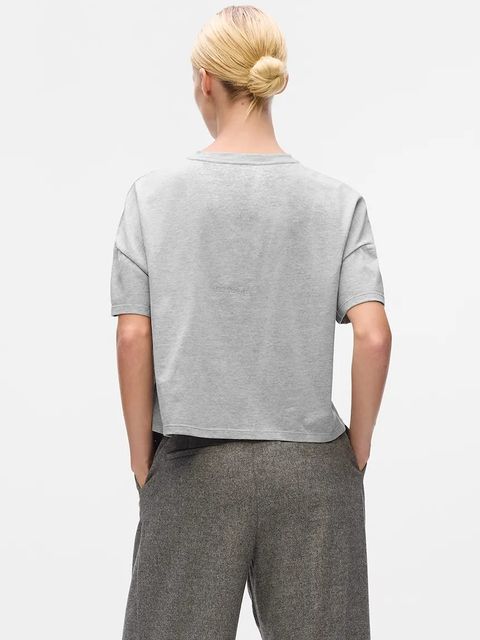 Karl Lagerfeld t-shirt bawełniany damski kolor szary A4W17053 - zdjęcie produktu nr 2