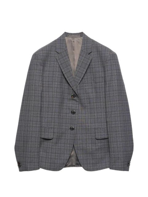 Prada single-breasted Prince Of Wales checked virgin-wool jacket - Grey - zdjęcie produktu nr 1