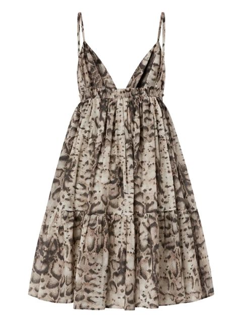 PINKO tiered animal-print dress - Neutrals - zdjęcie produktu nr 2