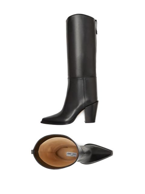 Jimmy Choo Cece 80mm pointed-toe boots - Black