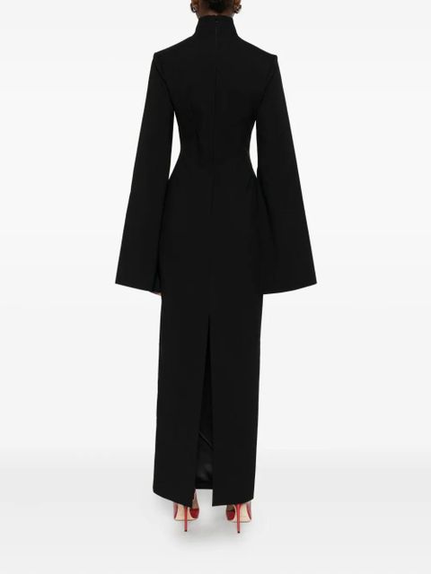Solace London Josefine long-sleeve maxi dress - Black