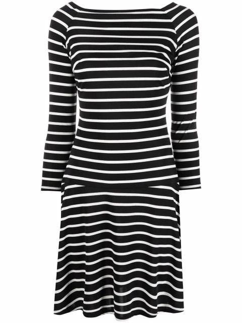Lauren Ralph Lauren stripe-print mini dress - Black - zdjęcie produktu nr 1