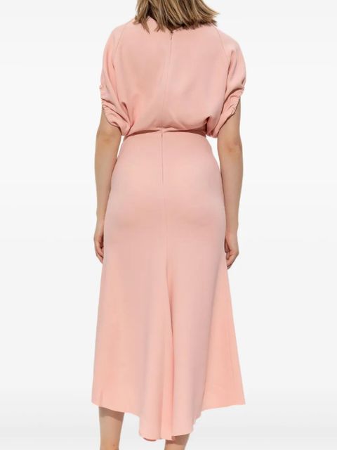 Victoria Beckham puff-sleeved midi dress - Pink - zdjęcie produktu nr 2