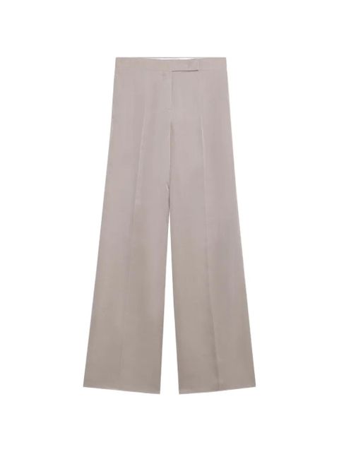 Max Mara pressed-crease silk trousers - Neutrals - zdjęcie produktu nr 1