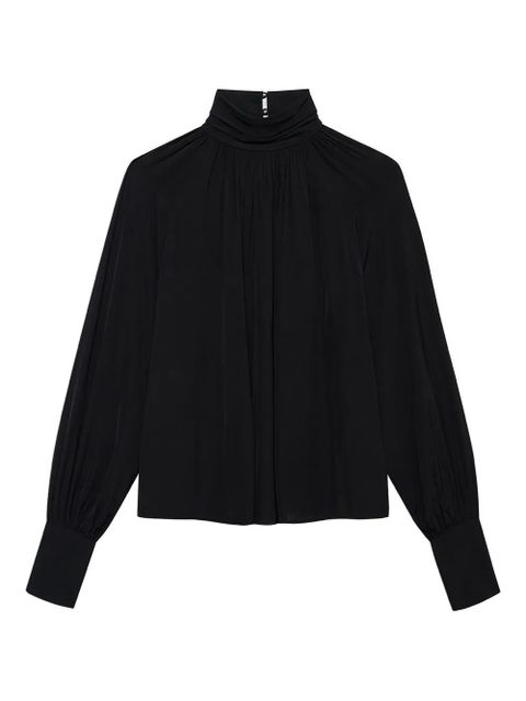 ANINE BING Anne draped blouse - Black - zdjęcie produktu nr 1