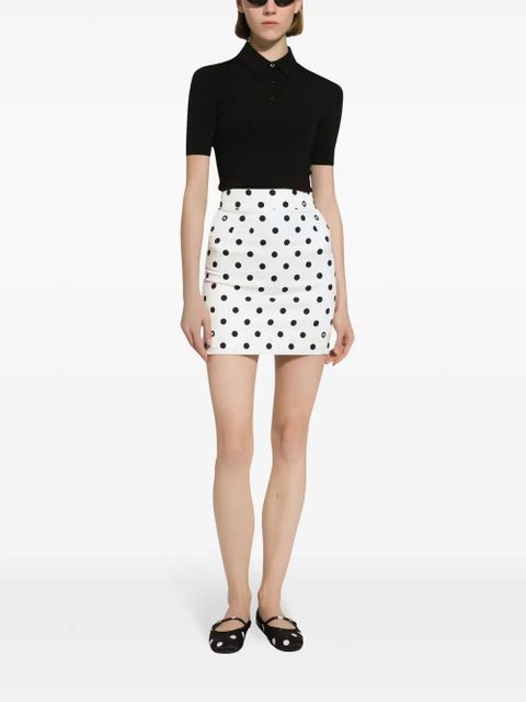 Dolce & Gabbana polka-dot mini skirt - White - zdjęcie produktu nr 2