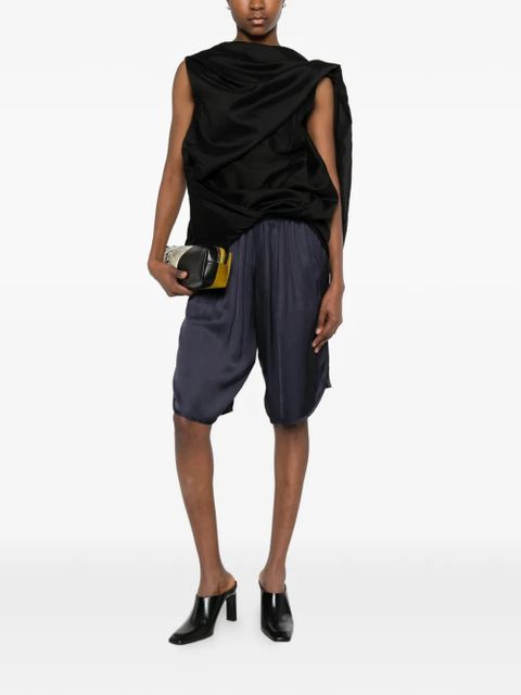 The Frankie Shop Nelis elasticated bermuda shorts - Blue - zdjęcie produktu nr 2