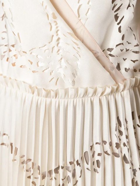 PUCCI cut-out detail pleated dress - Neutrals
