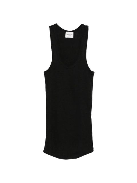 MARANT ÉTOILE scoop-neck top - Black - zdjęcie produktu nr 1