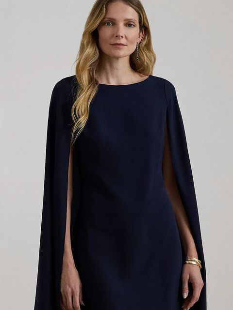 Lauren Ralph Lauren sukienka kolor granatowy midi dopasowana 253980921