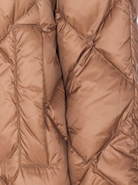 Max Mara Trefe quilted hooded down jacket - Brown