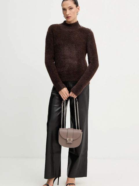 Morgan sweter damski kolor brązowy z golfem MFENNY - zdjęcie produktu nr 2