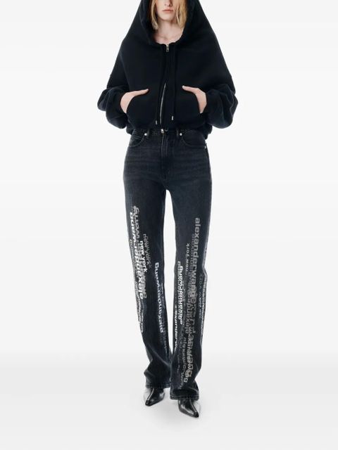 Alexander Wang EZ logo-print jeans - Black