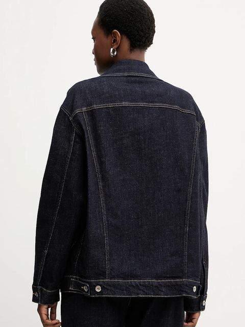 Liviana Conti kurtka jeansowa kolor granatowy przejściowa F5WY75 - zdjęcie produktu nr 2